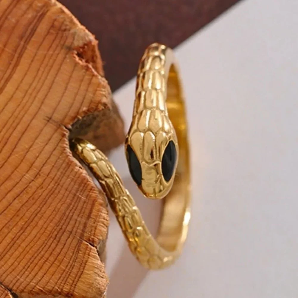 NEW 18K Gold Plated Snake Serpent Ring